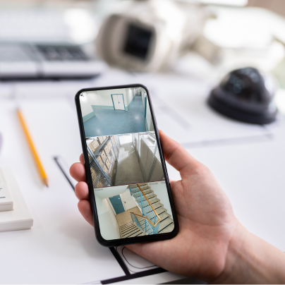 Athens security camera feed on cell phone